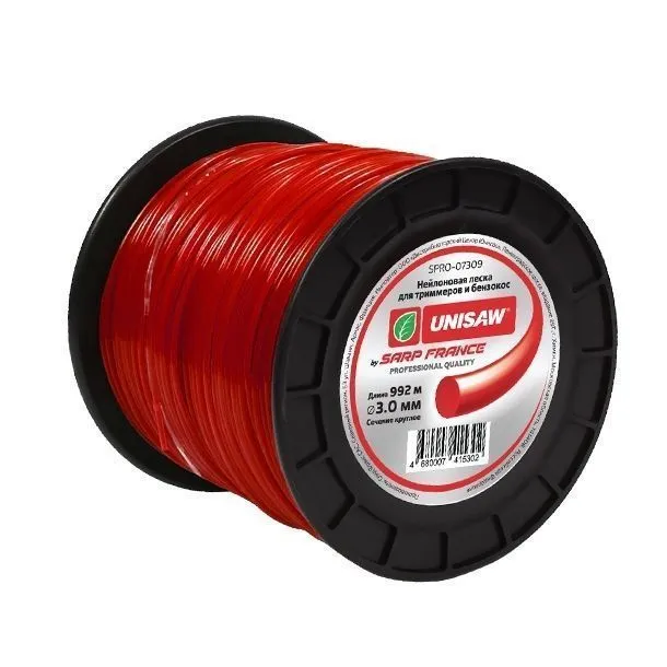 Леска триммерная 3.0мм 992м круглая Unisaw (Юнисо) Professional Quality