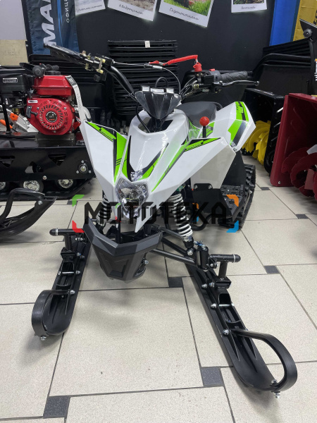 Квадро снегоход детский (снегоцикл) Motax (Мотакс) Gekkon Snow белый/синий (машинокомплект) | Мототека